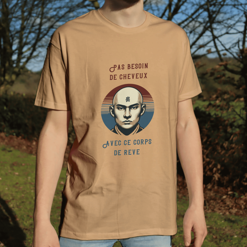 T-shirt "Pas besoin de cheveux avec ce corps de rêve"