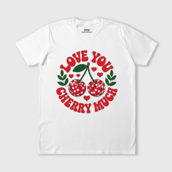 T-Shirt Saint Valentin "Love You Cherry Much"