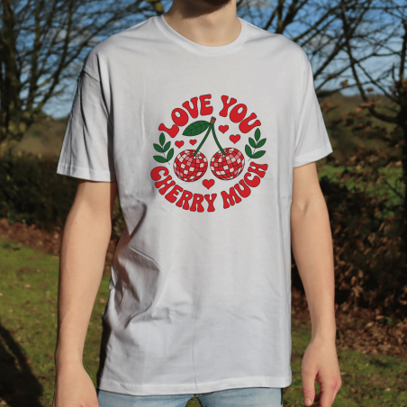 T-Shirt Saint Valentin "Love You Cherry Much"
