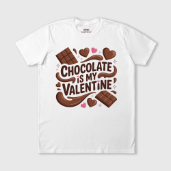 T-Shirt Saint Valentin "Chocolate is my valentine"