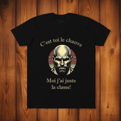 T-shirt "C'est toi le chauve, moi j'ai juste la classe"